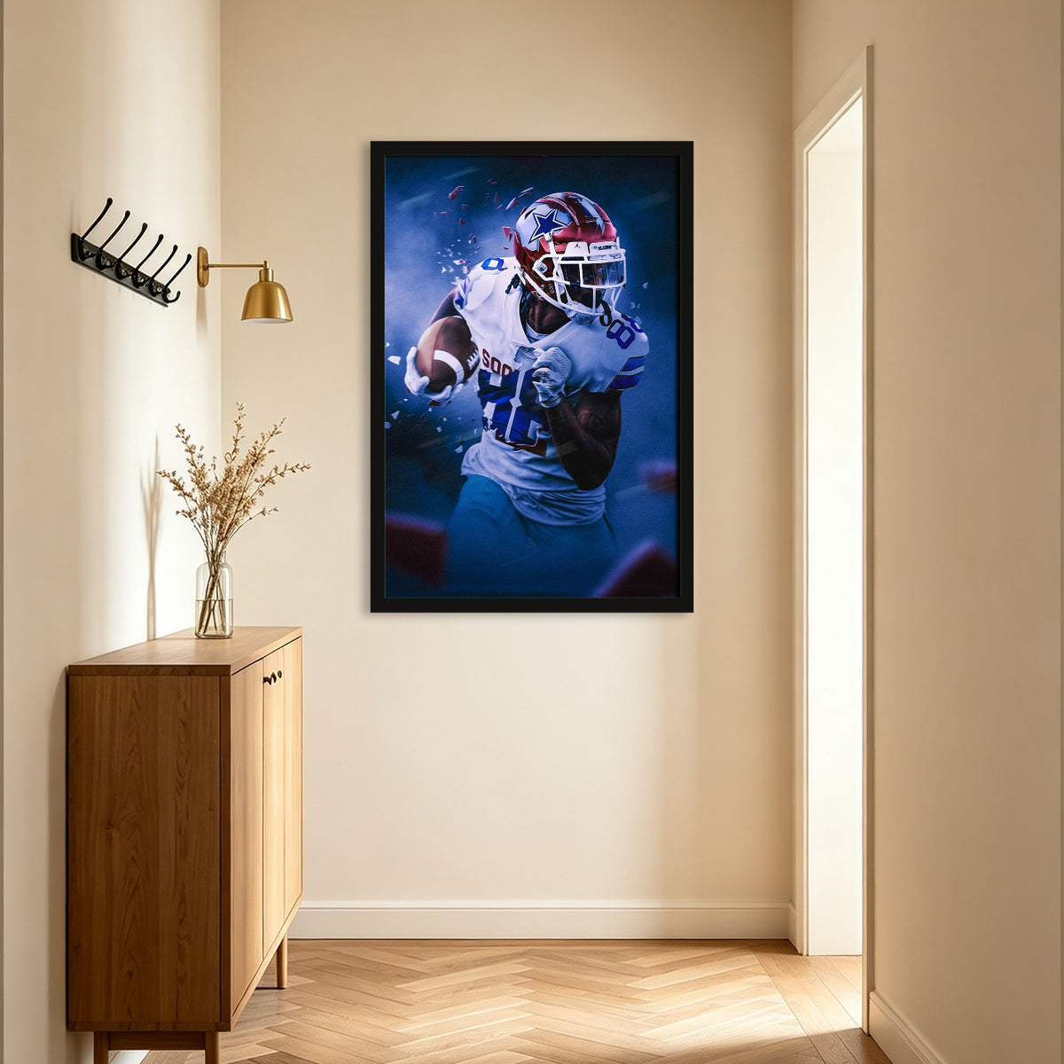 CeeDee Lamb Art Sports Decorative Poster School Dormitory 3 Canvas Wall Art Poster Decor Gift