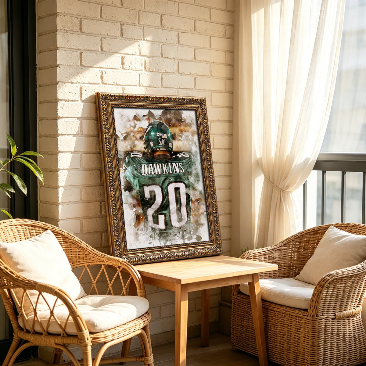 Brian Dawkins Art Poster 0 Canvas Wall Art Poster Decor Gift