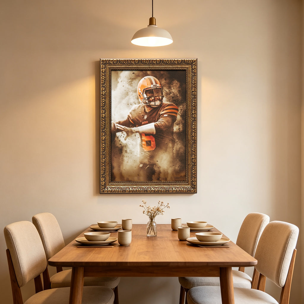 Baker Mayfield Art Sports Decorative Poster School Dormitory 3 Canvas Wall Art Poster Decor Gift