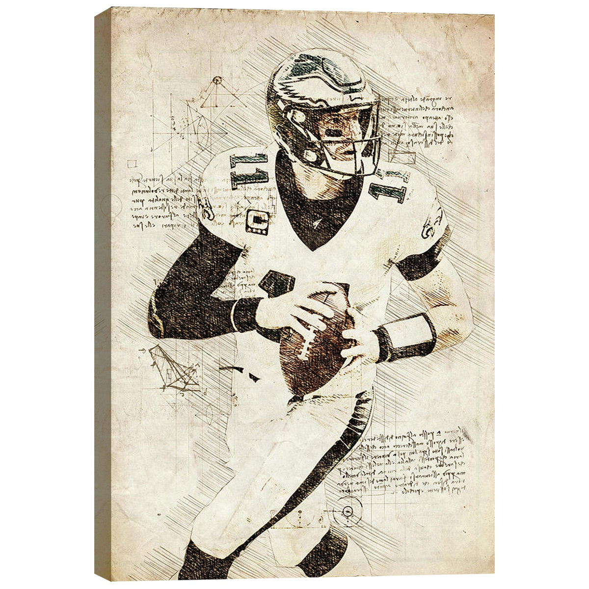 Carson Wentz Sports Celebrity Art Deco Poster 5 Canvas Wall Art Poster Decor Gift