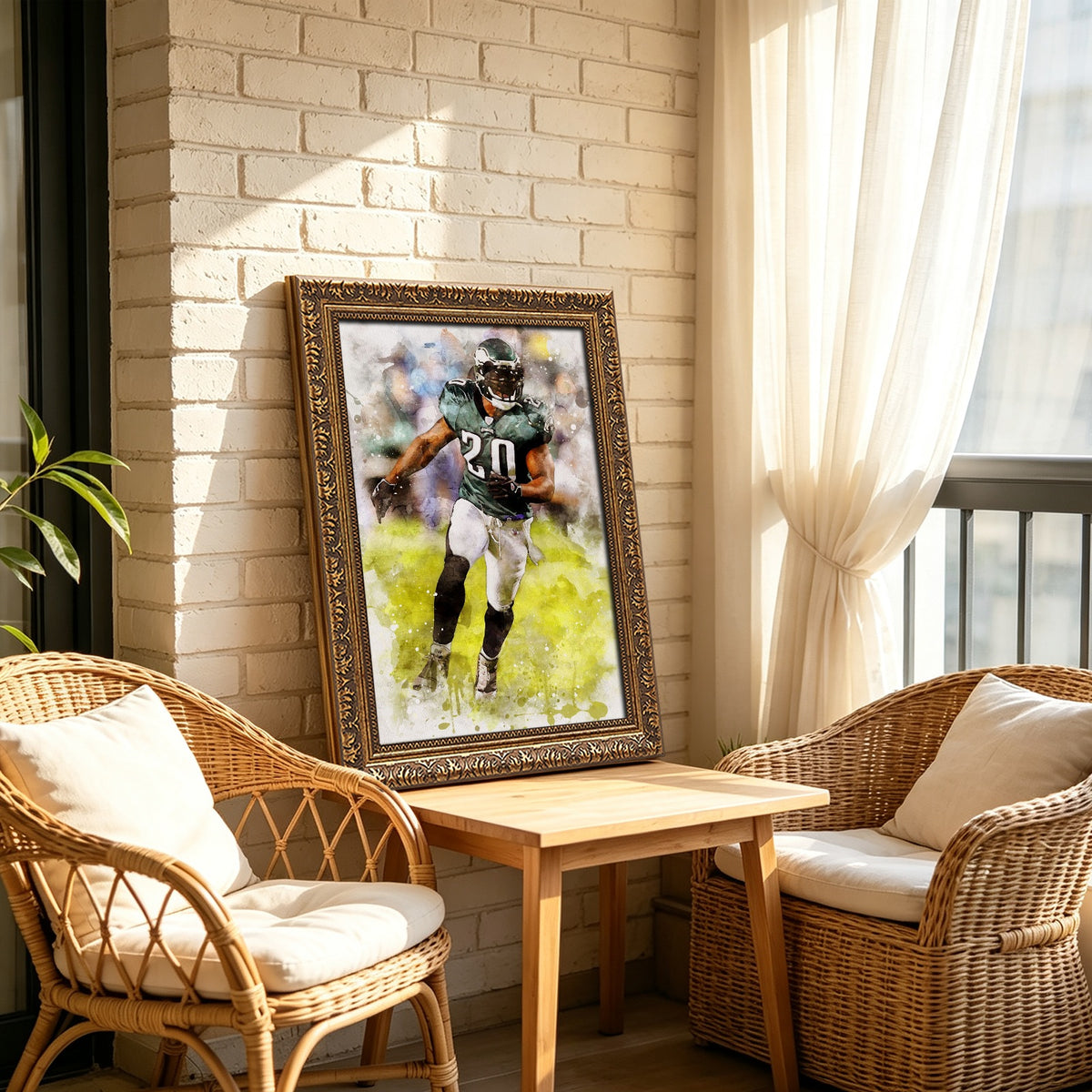 Brian Dawkins Art Poster 2 Canvas Wall Art Poster Decor Gift