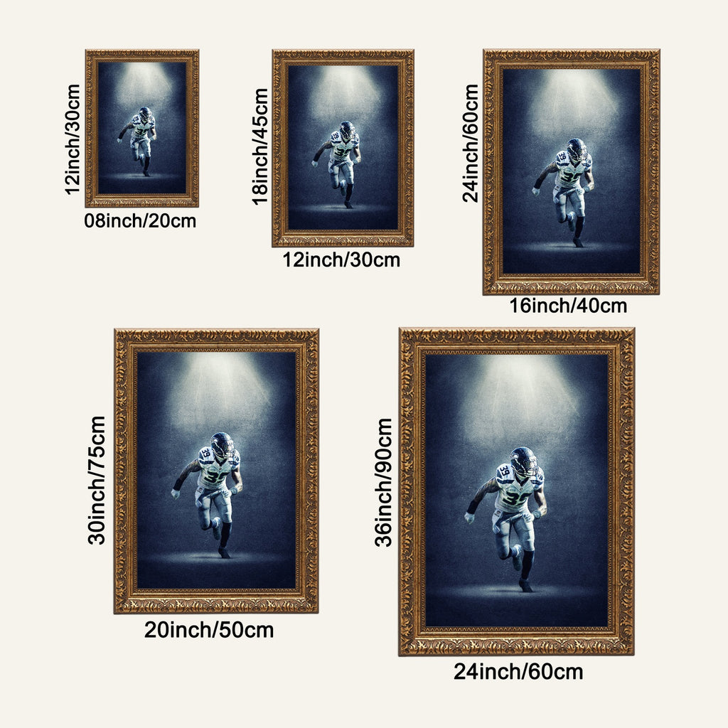 Brandon Browner Art Sports Decorative Poster School Dormitory 8 Canvas Wall Art Poster Decor Gift