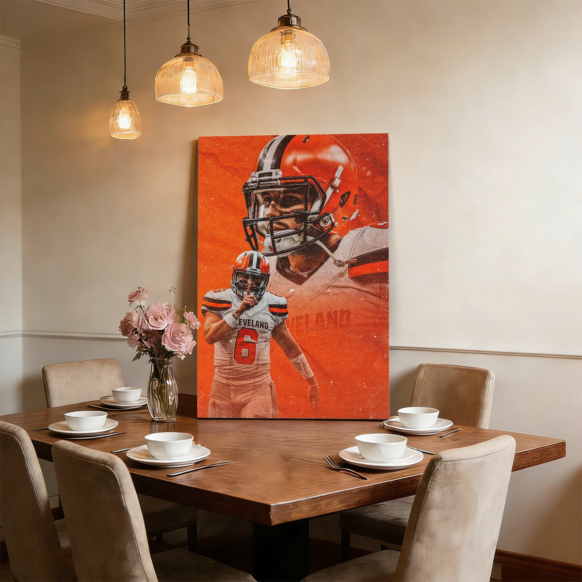 Baker Mayfield Sports Celebrity Art Deco Poster 7 Canvas Wall Art Poster Decor Gift