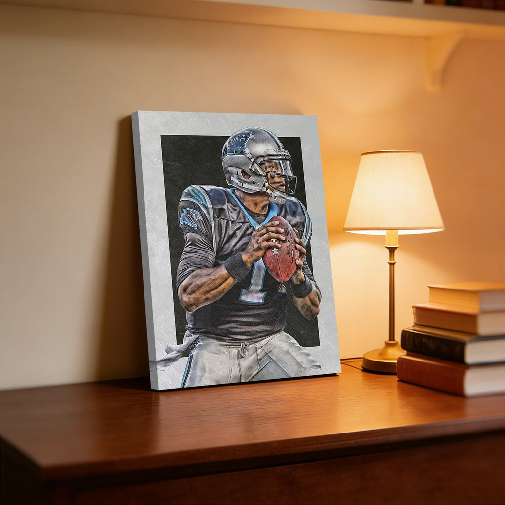 Cam Newton Sports Celebrity Art Deco Poster 6 Canvas Wall Art Poster Decor Gift