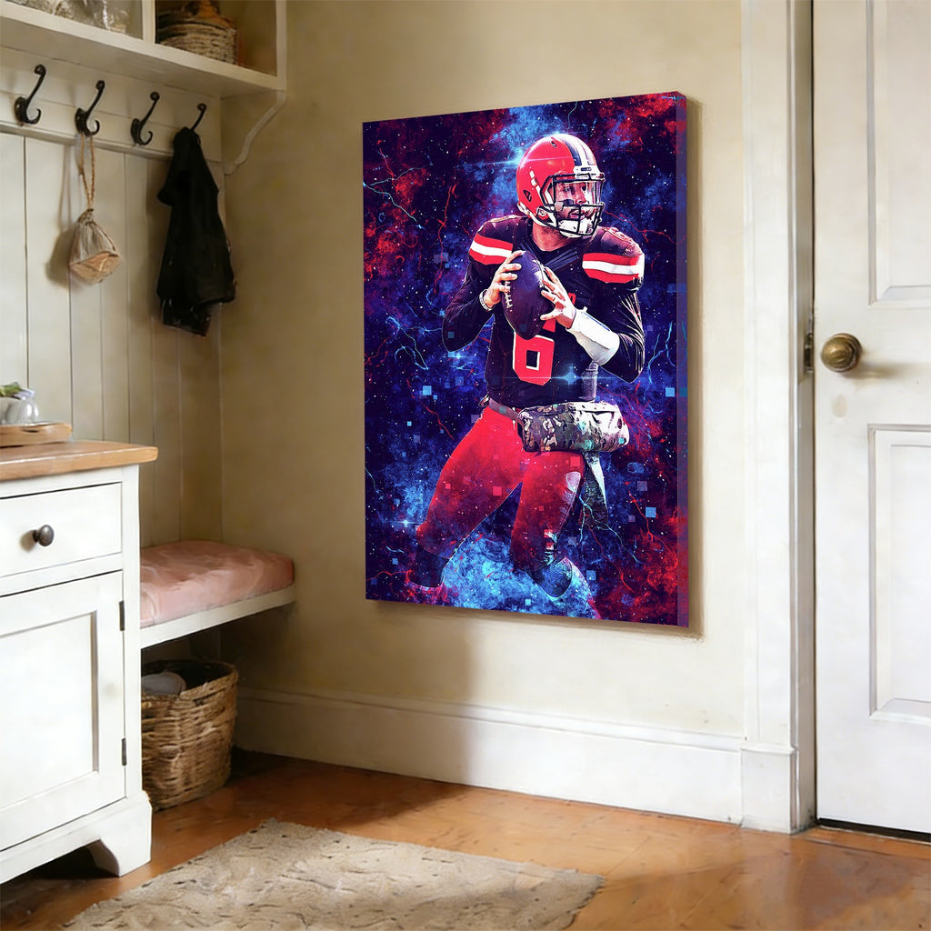 Baker Mayfield Sports Celebrity Art Deco Poster 3 Canvas Wall Art Poster Decor Gift