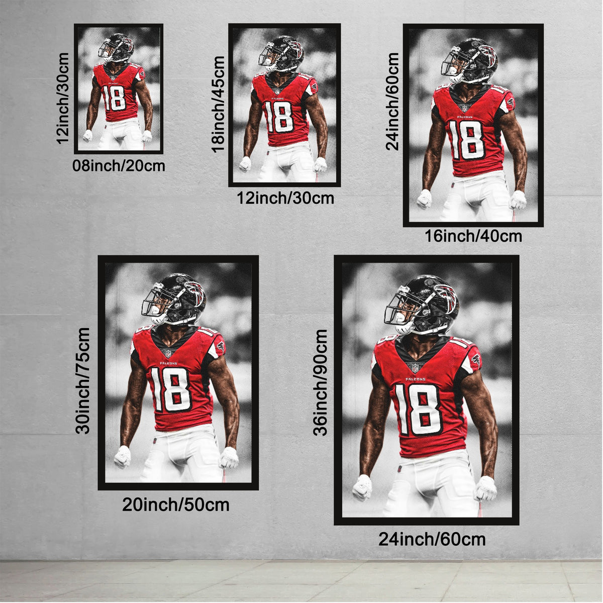 Calvin Ridley Art Sports Decorative Poster School Dormitory 9 Canvas Wall Art Poster Decor Gift