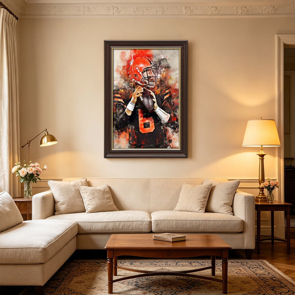 Baker Mayfield Celebrity Sports Art Poster School Dining Room Decoration 3 Canvas Wall Art Poster Decor Gift