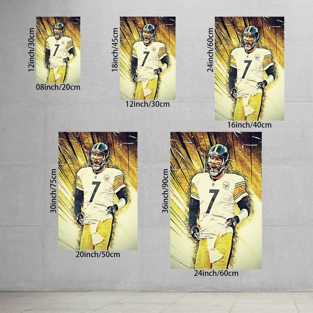 Ben Roethlisberger Celebrity Sports Art Poster School Dining Room Decoration 5 Canvas Wall Art Poster Decor Gift
