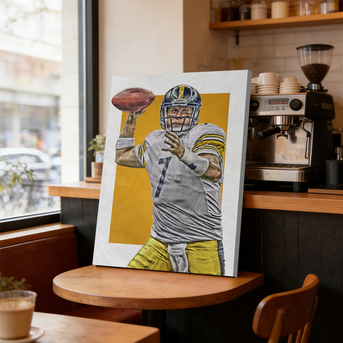 Ben Roethlisberger Sports Celebrity Art Deco Poster 1 Canvas Wall Art Poster Decor Gift