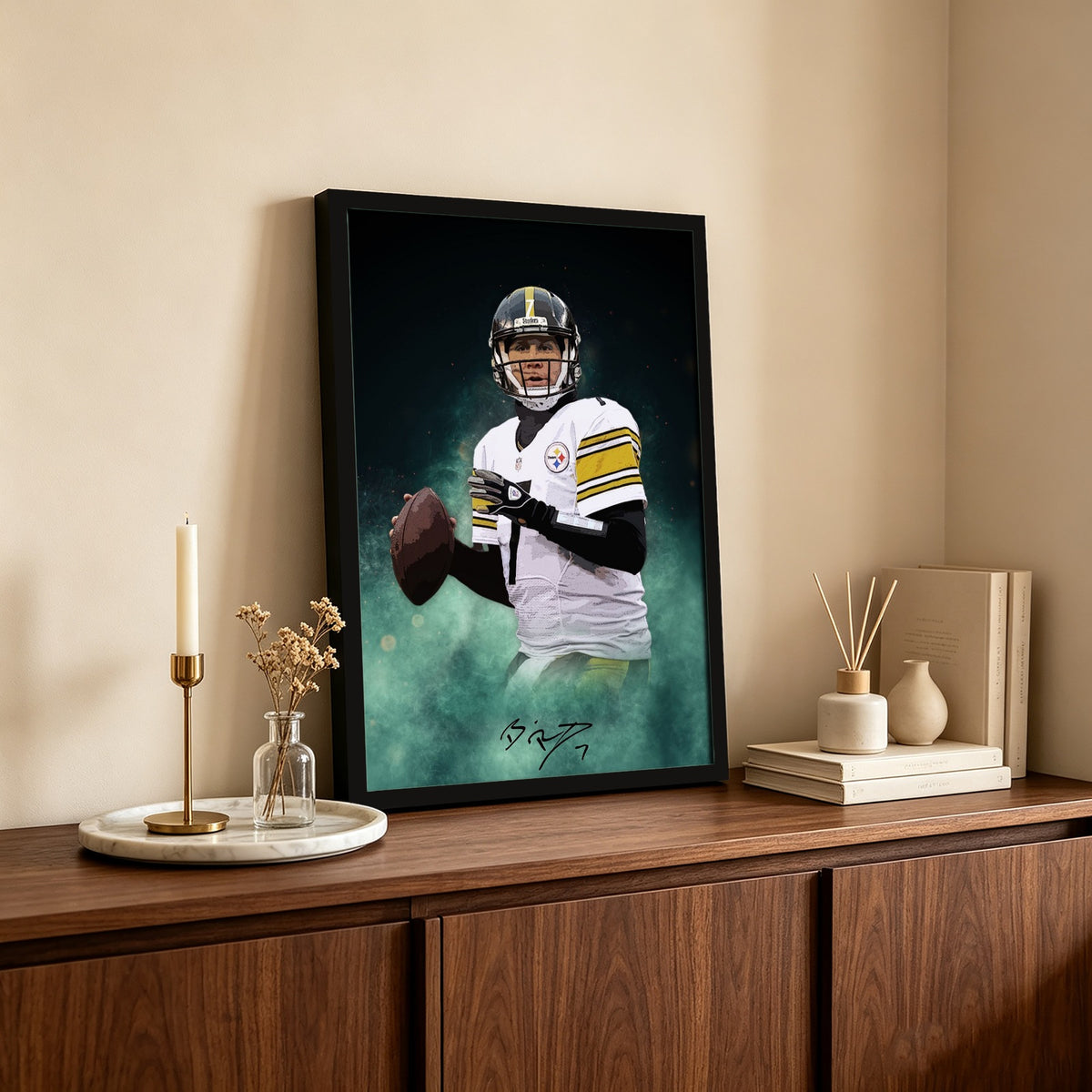 Ben Roethlisberger Celebrity Sports Art Poster School Dining Room Decoration 9 Canvas Wall Art Poster Decor Gift