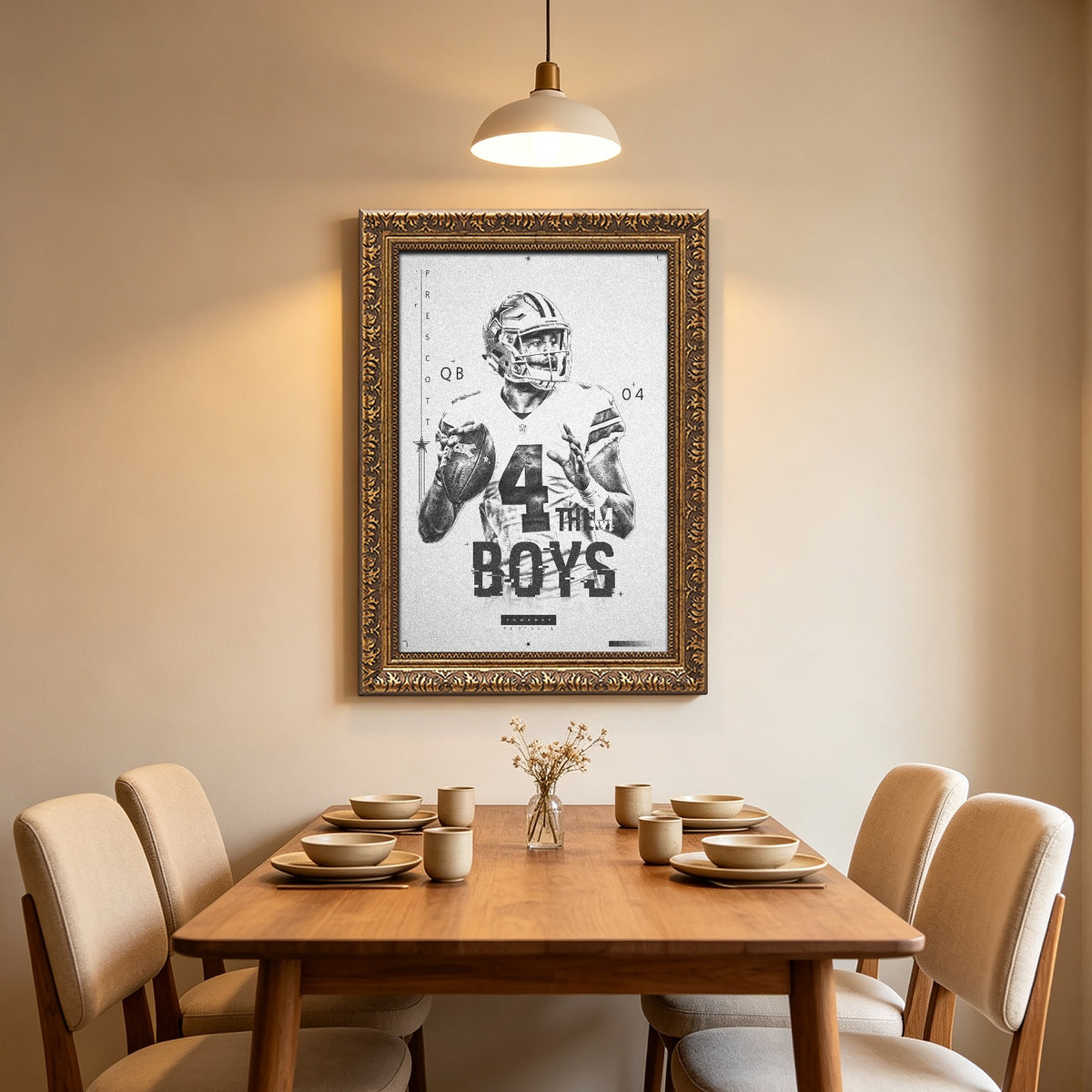 Dak Prescott Celebrity Sports Art Poster School Dining Room Decoration 1 Canvas Wall Art Poster Decor Gift