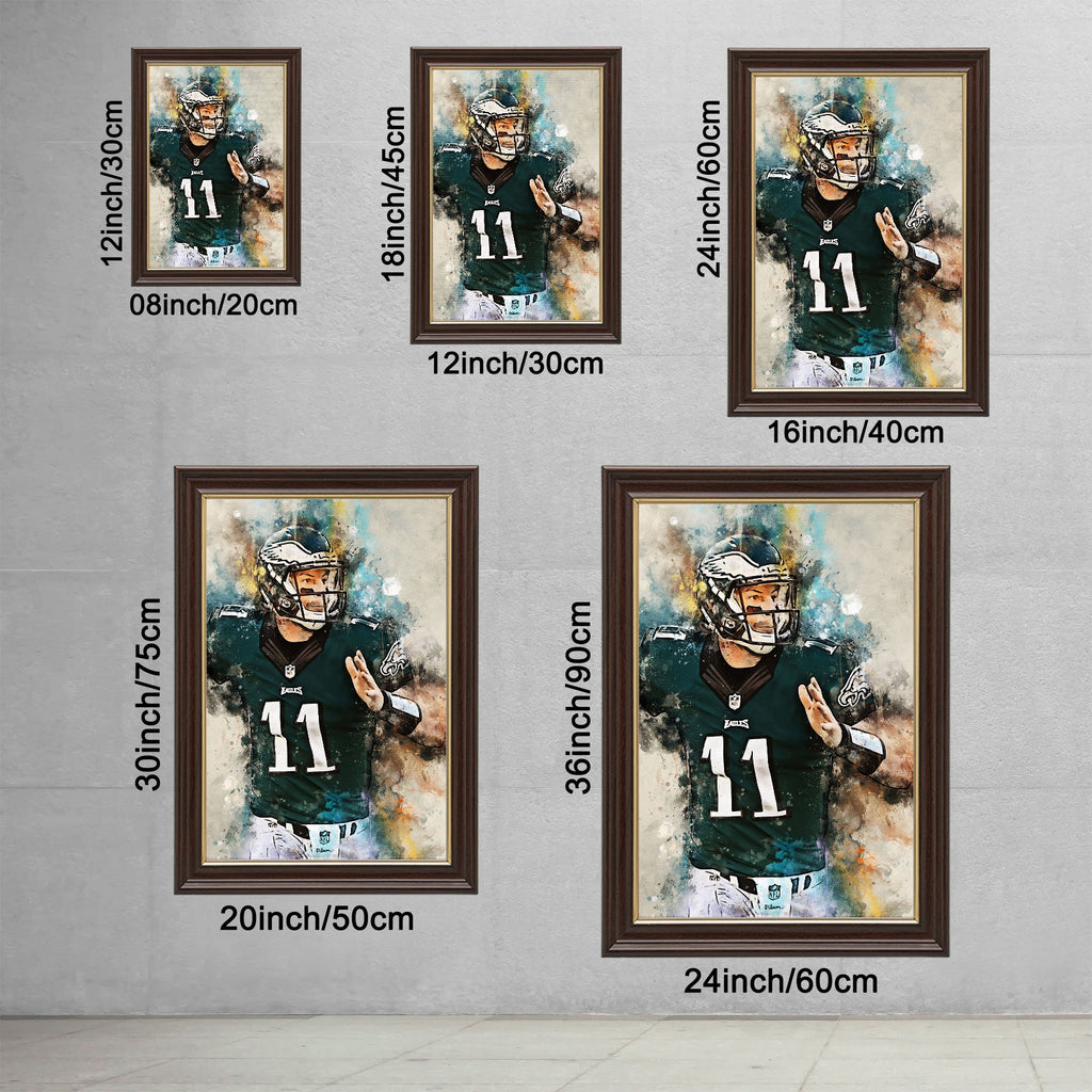 Carson Wentz Celebrity Sports Art Poster School Dining Room Decoration 2 Canvas Wall Art Poster Decor Gift