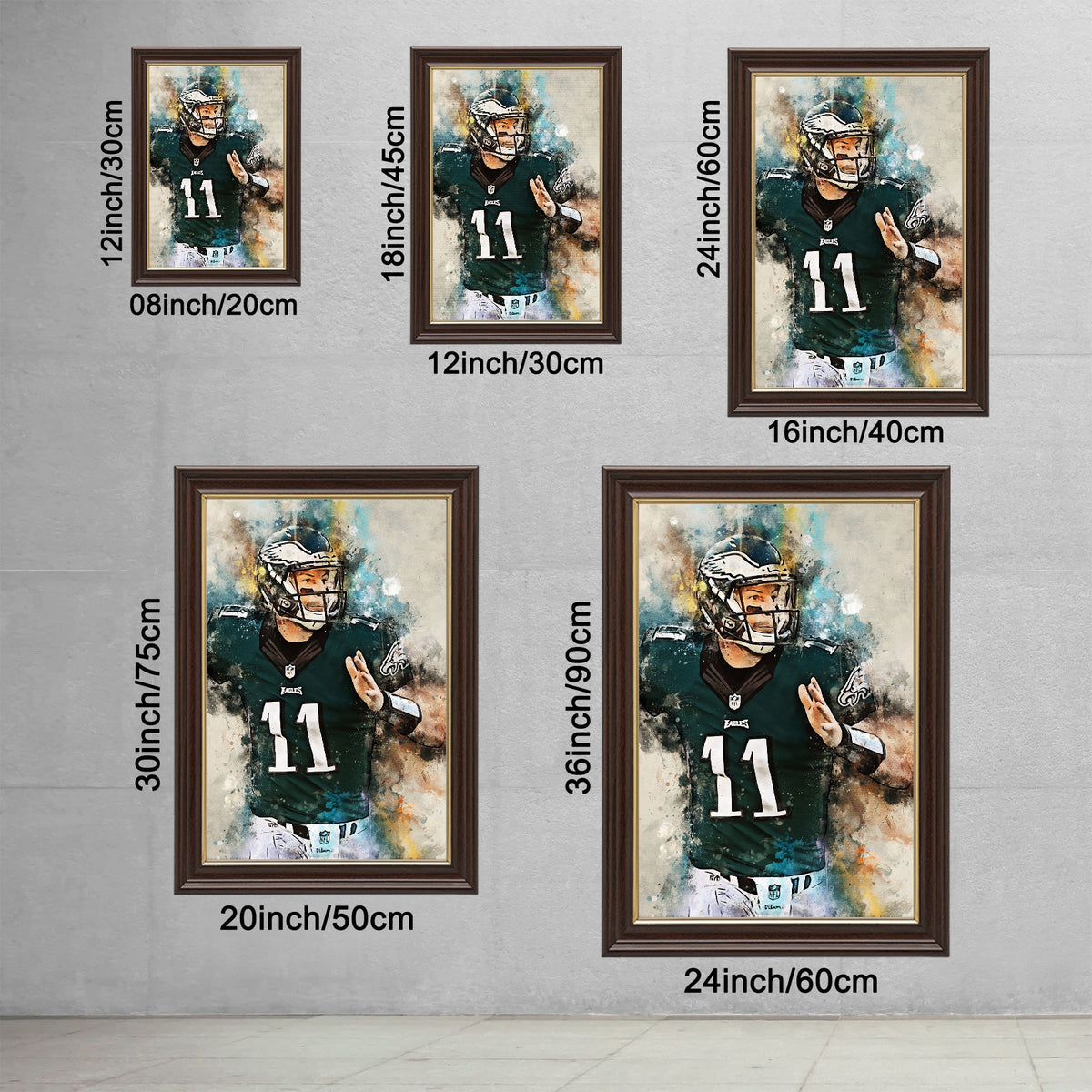 Carson Wentz Celebrity Sports Art Poster School Dining Room Decoration 2 Canvas Wall Art Poster Decor Gift