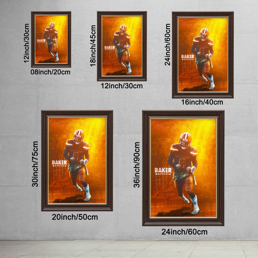 Baker Mayfield Sports Celebrity Art Deco Poster 8 Canvas Wall Art Poster Decor Gift
