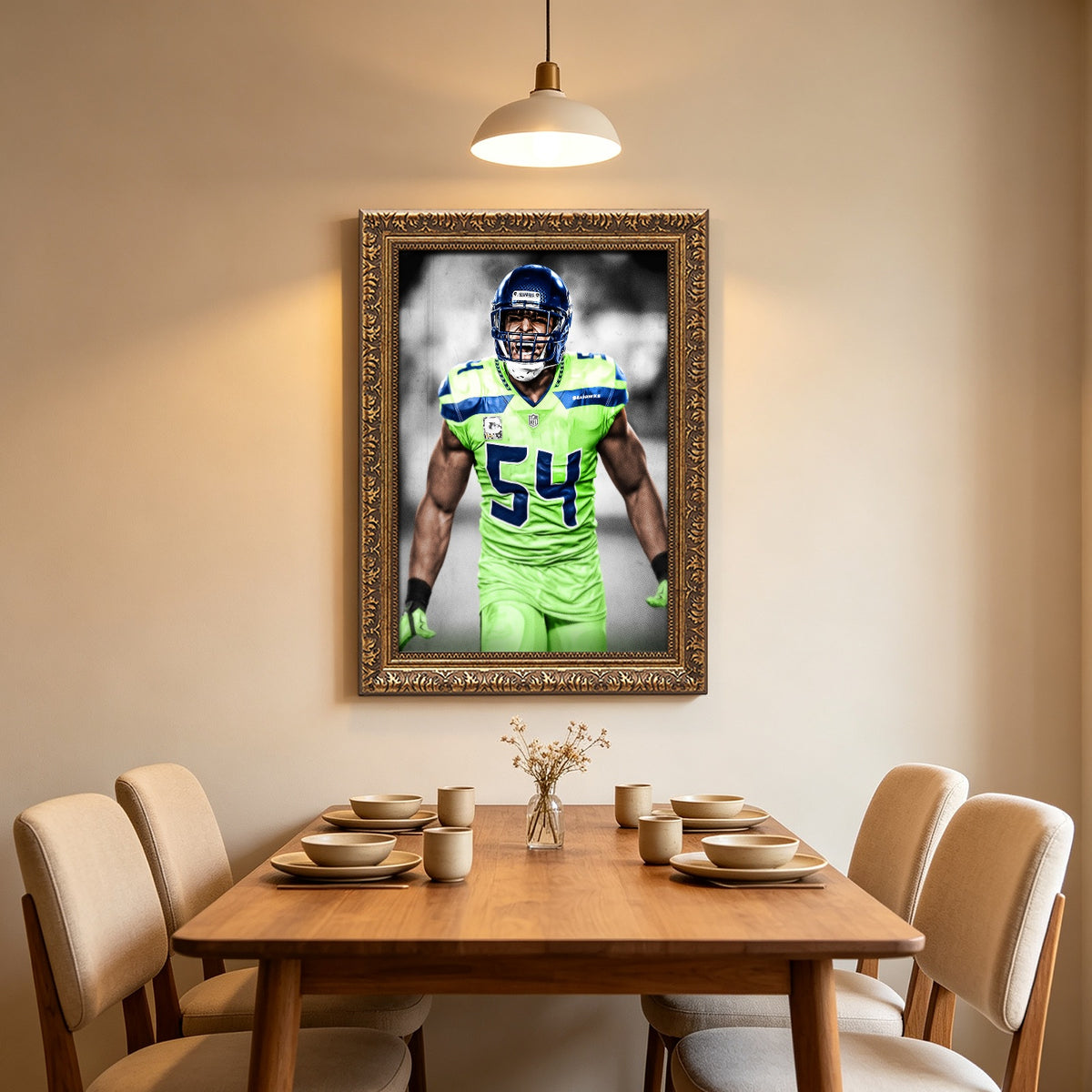 Bobby Wagner Art Sports Decorative Poster School Dormitory 7 Canvas Wall Art Poster Decor Gift