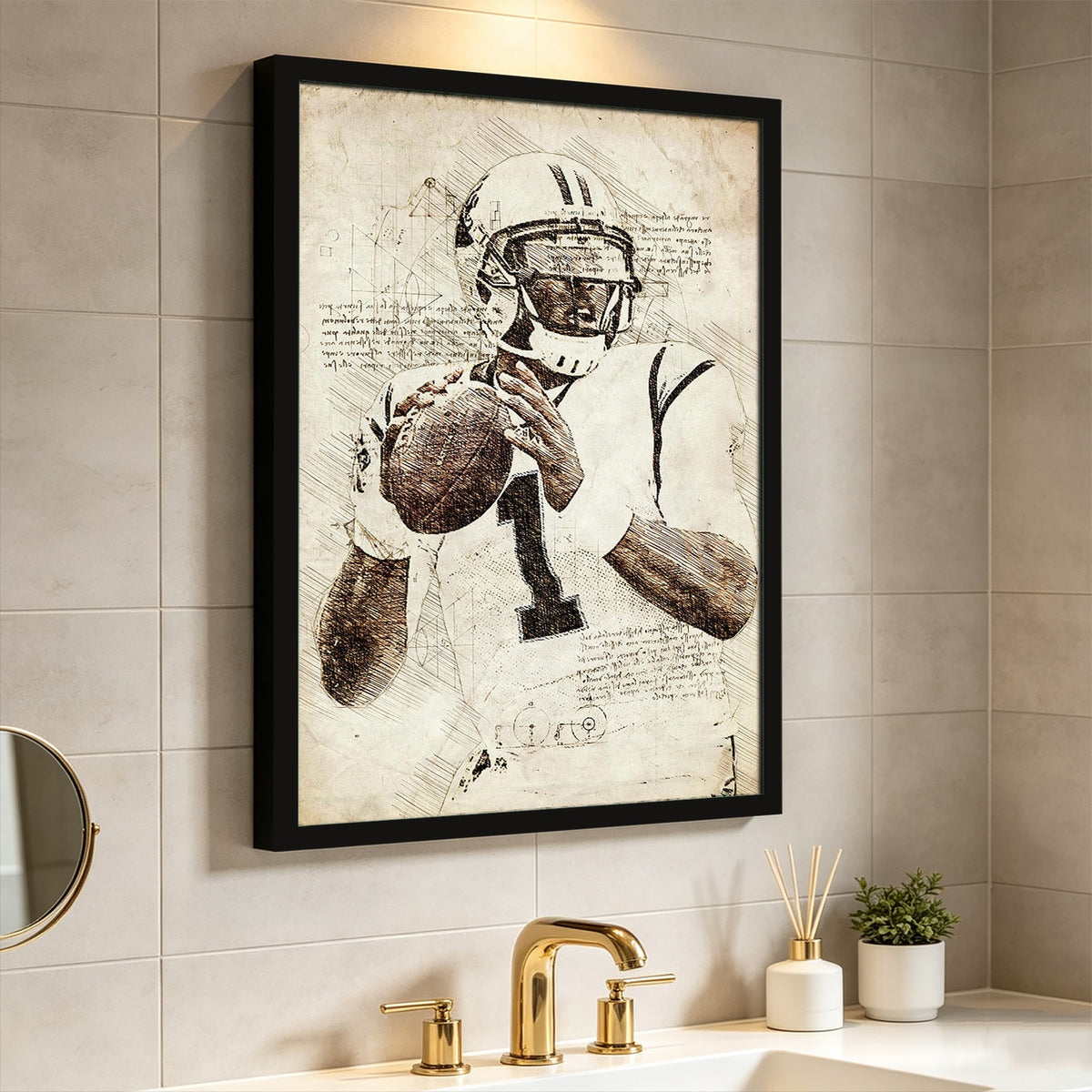 Cam Newton Sports Celebrity Art Deco Poster 7 Canvas Wall Art Poster Decor Gift