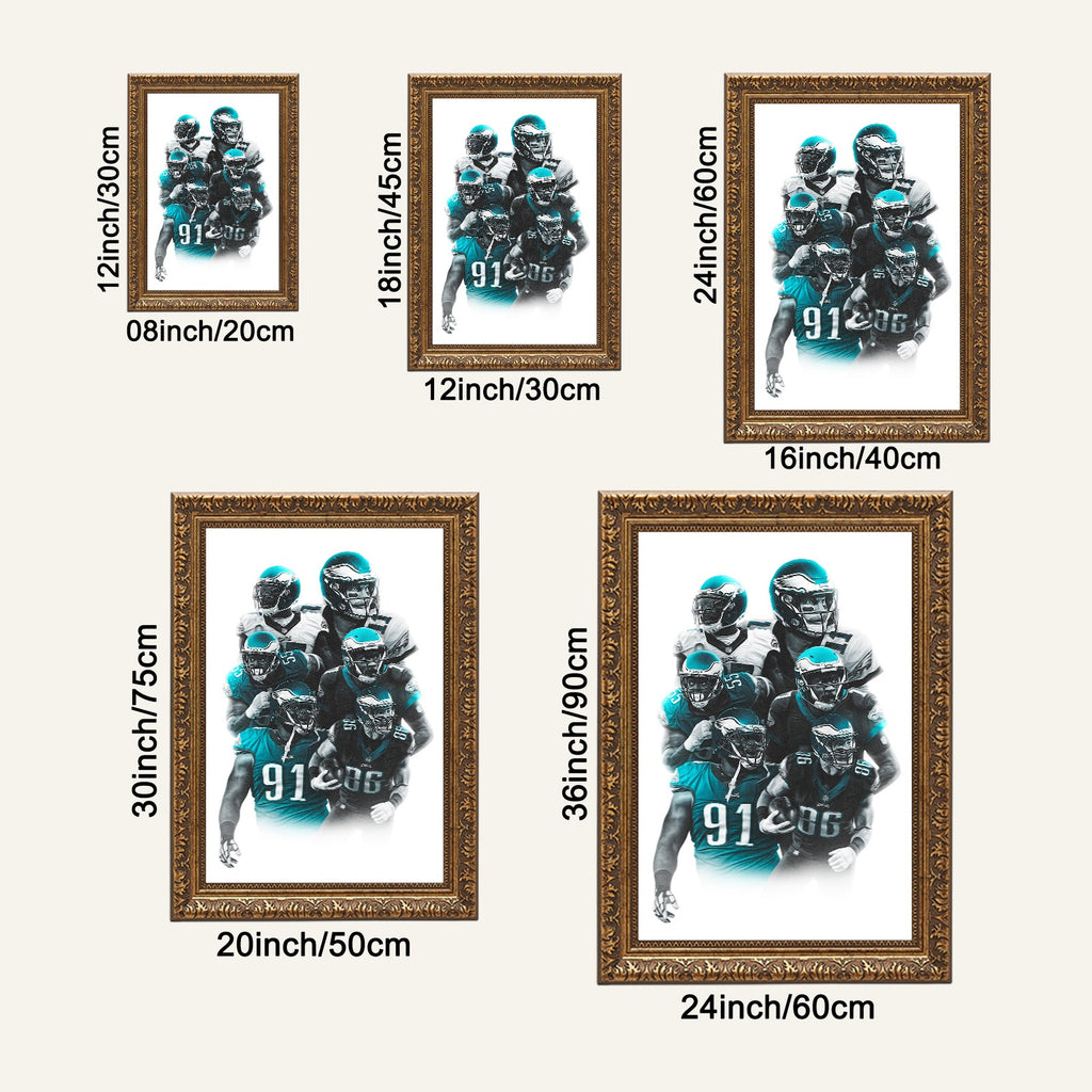 Carson Wentz Alshon Jeffery Art Sports Decorative Poster School Dormitory 6 Canvas Wall Art Poster Decor Gift