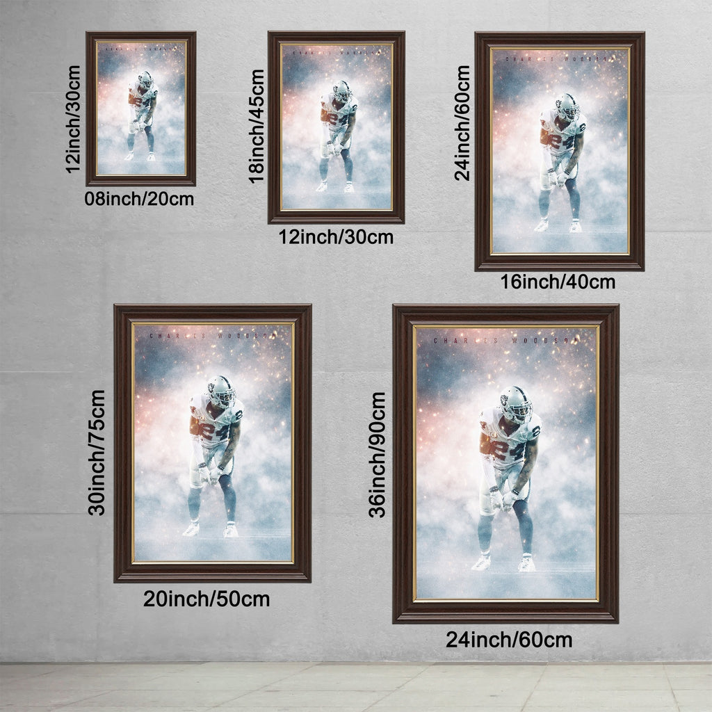 Charles Woodson Celebrity Sports Art Poster School Dining Room Decoration 3 Canvas Wall Art Poster Decor Gift