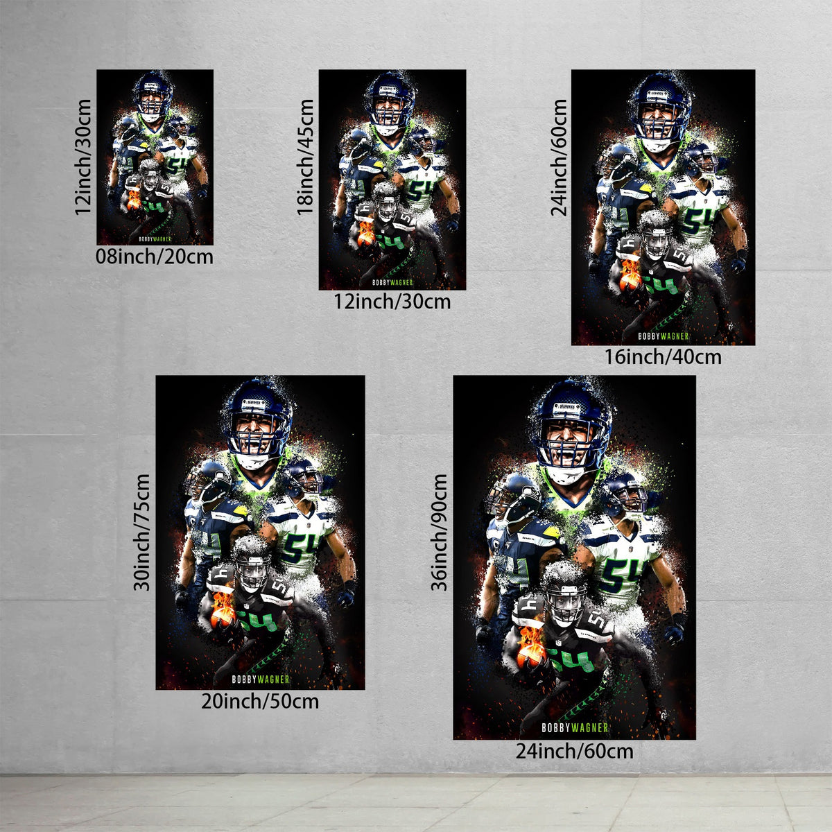 Bobby Wagner Celebrity Sports Art Poster School Dining Room Decoration 9 Canvas Wall Art Poster Decor Gift