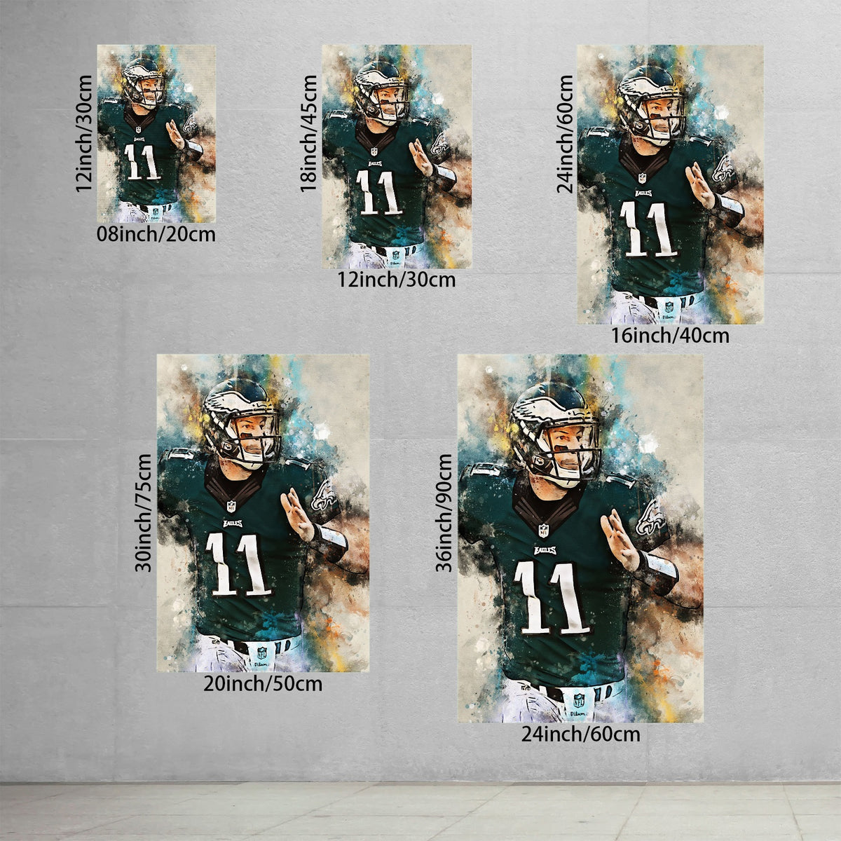 Carson Wentz Celebrity Sports Art Poster School Dining Room Decoration 2 Canvas Wall Art Poster Decor Gift