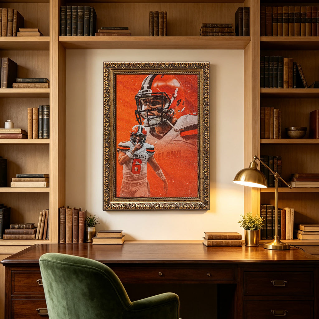 Baker Mayfield Sports Celebrity Art Deco Poster 7 Canvas Wall Art Poster Decor Gift