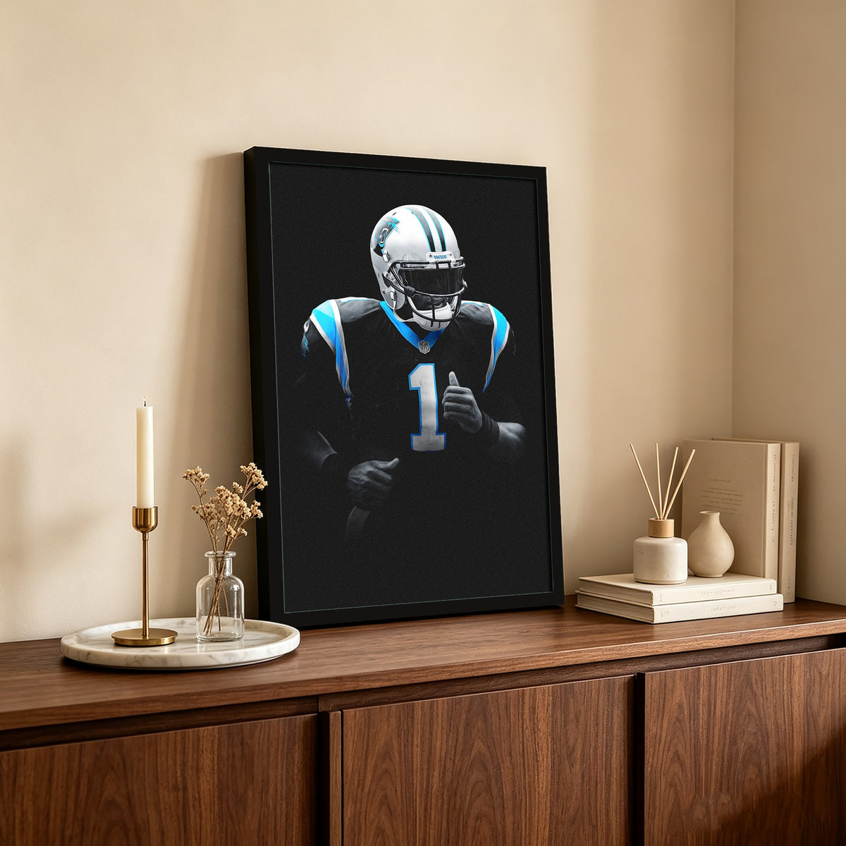 Cam Newton Art Sports Decorative Poster School Dormitory 3 Canvas Wall Art Poster Decor Gift