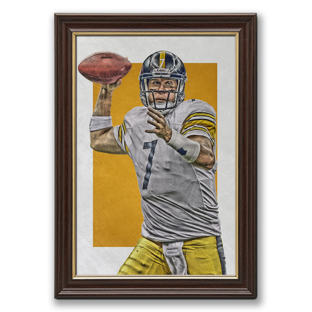 Ben Roethlisberger Sports Celebrity Art Deco Poster 1 Canvas Wall Art Poster Decor Gift
