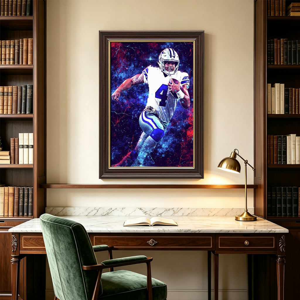 Dak Prescott Sports Celebrity Art Deco Poster 1 Canvas Wall Art Poster Decor Gift