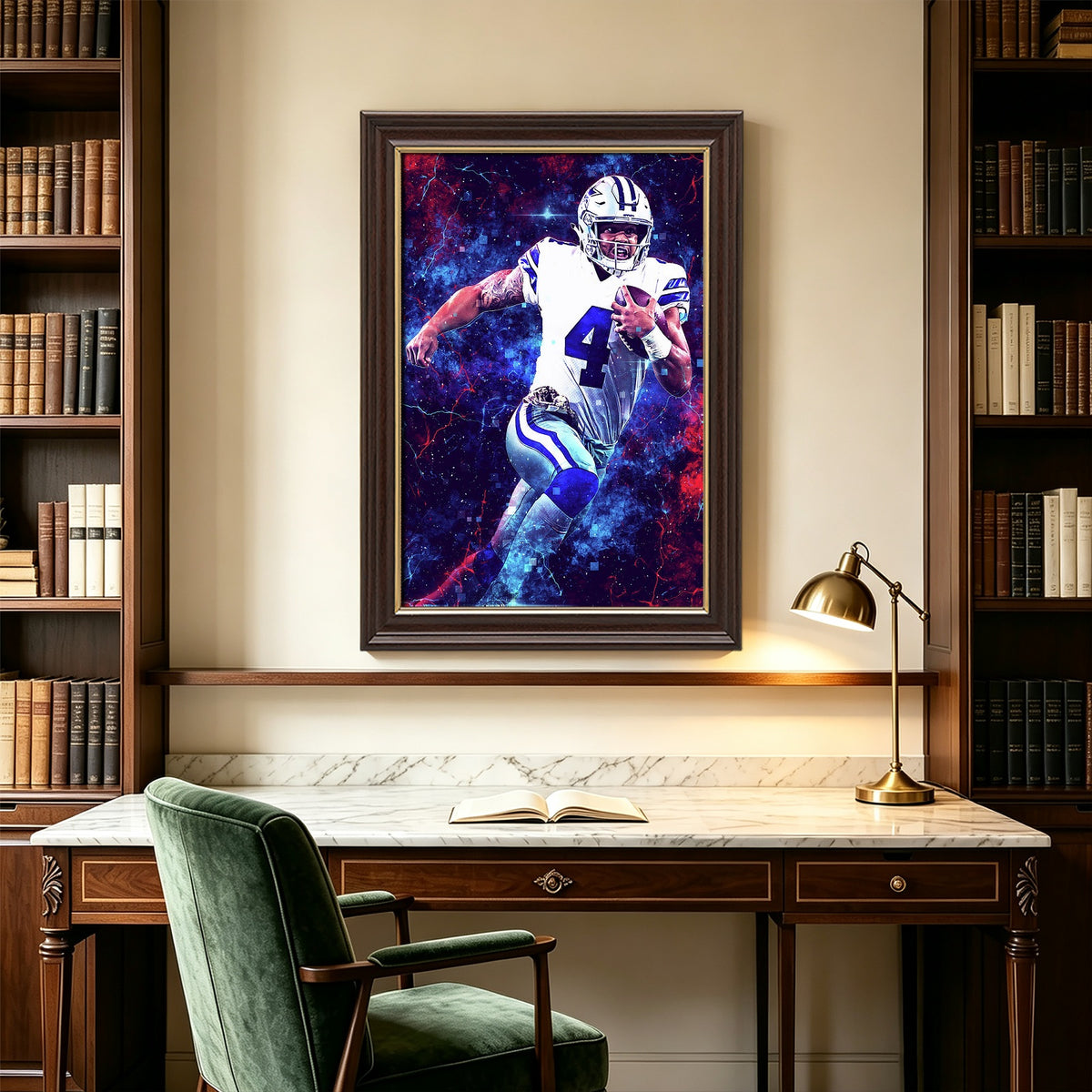 Dak Prescott Sports Celebrity Art Deco Poster 1 Canvas Wall Art Poster Decor Gift