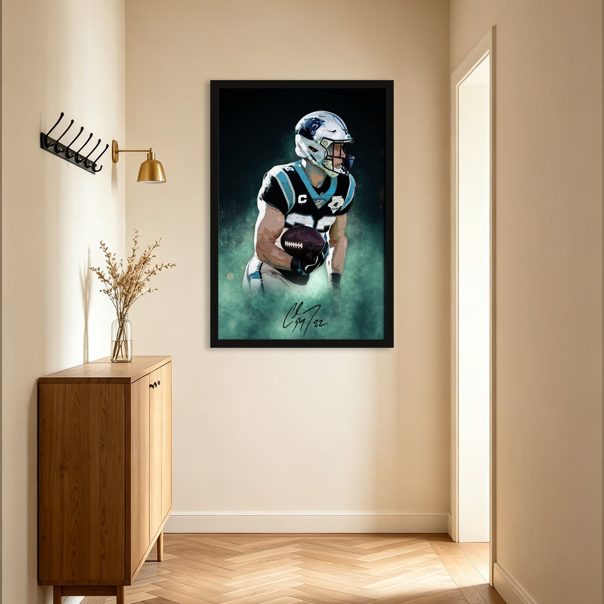 Christian McCaffrey Celebrity Sports Art Poster School Dining Room Decoration 4 Canvas Wall Art Poster Decor Gift