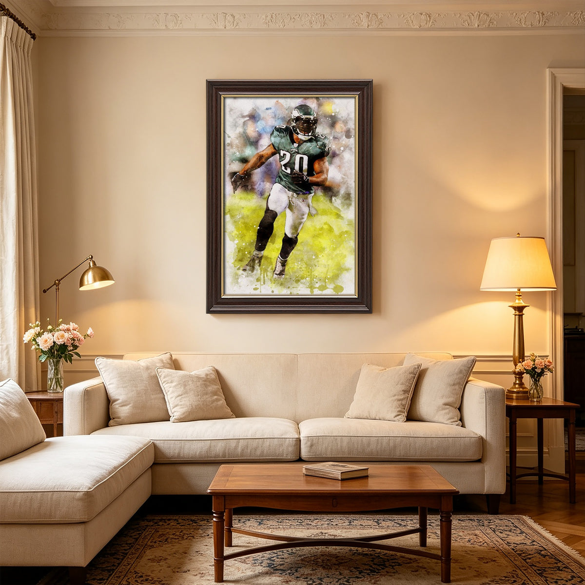 Brian Dawkins Art Poster 2 Canvas Wall Art Poster Decor Gift