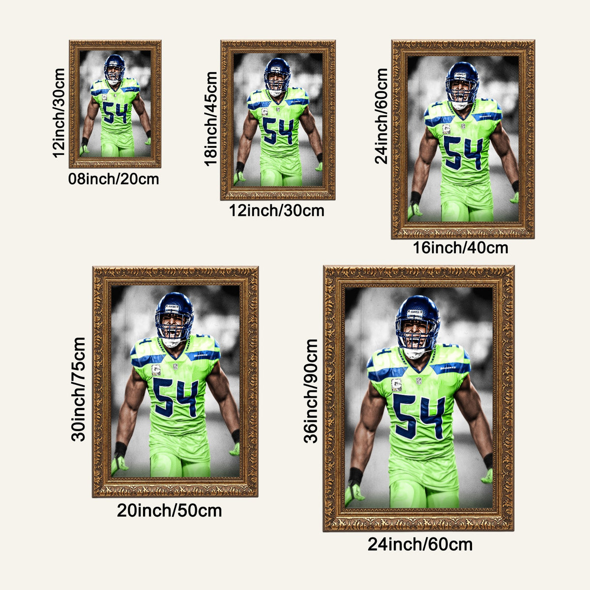 Bobby Wagner Art Sports Decorative Poster School Dormitory 7 Canvas Wall Art Poster Decor Gift