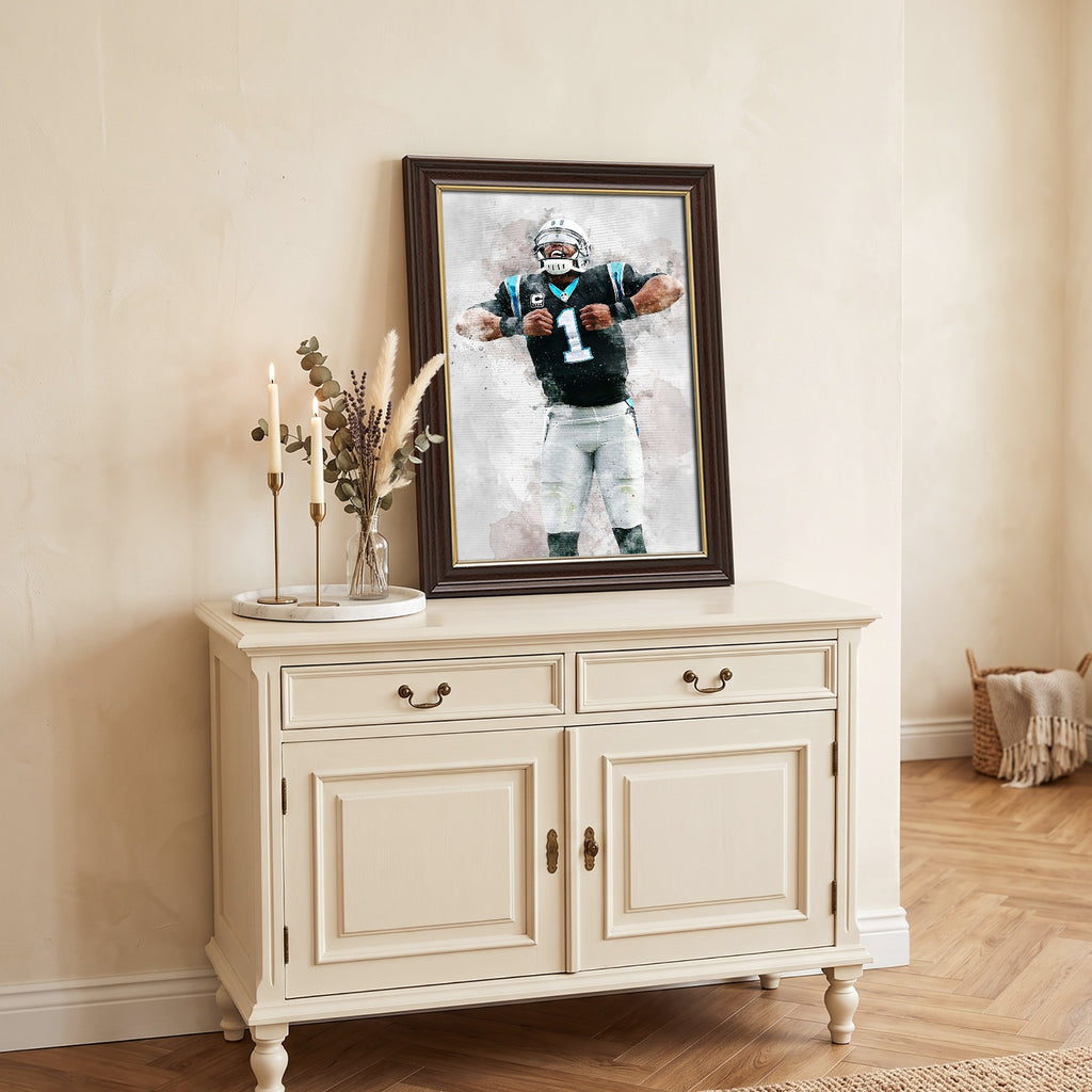 Cam Newton Celebrity Sports Art Poster School Dining Room Decoration 5 Canvas Wall Art Poster Decor Gift