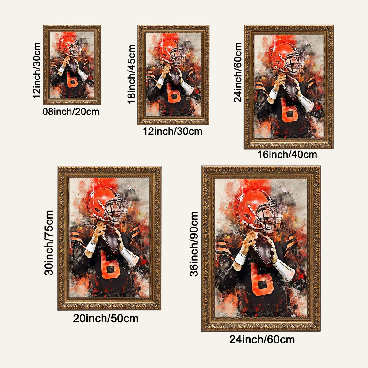 Baker Mayfield Celebrity Sports Art Poster School Dining Room Decoration 3 Canvas Wall Art Poster Decor Gift