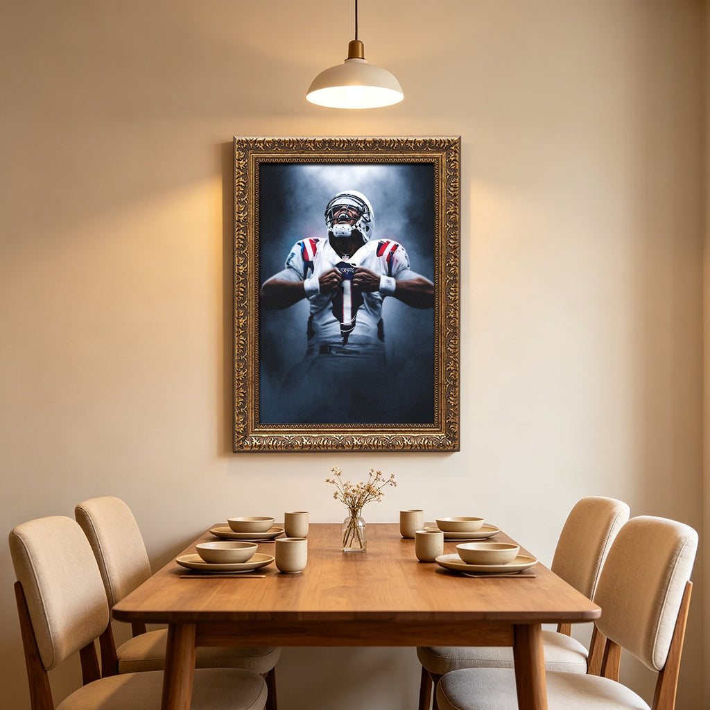 Cam Newton Art Sports Decorative Poster School Dormitory 7 Canvas Wall Art Poster Decor Gift