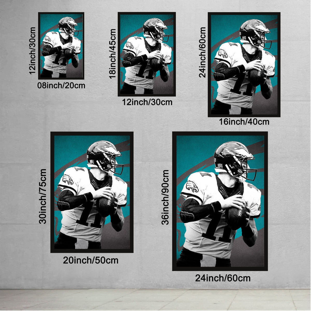 Carson Wentz Celebrity Sports Art Poster School Dining Room Decoration 1 Canvas Wall Art Poster Decor Gift