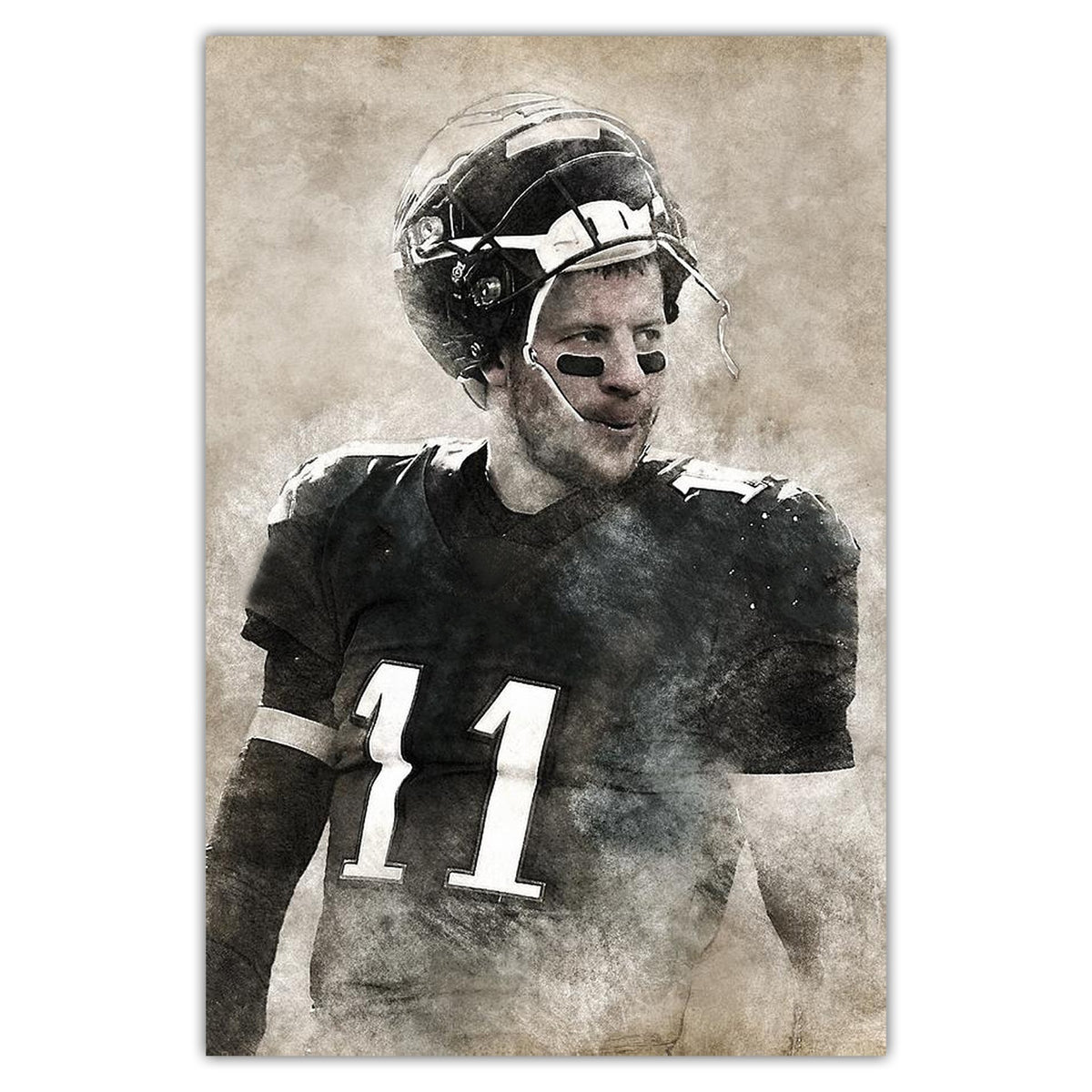 Carson Wentz Sports Celebrity Art Deco Poster 1 Canvas Wall Art Poster Decor Gift