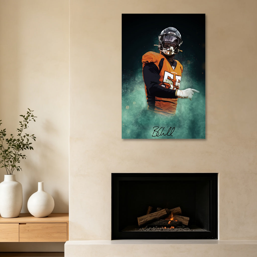 Bradley Chubb Celebrity Sports Art Poster School Dining Room Decoration 9 Canvas Wall Art Poster Decor Gift