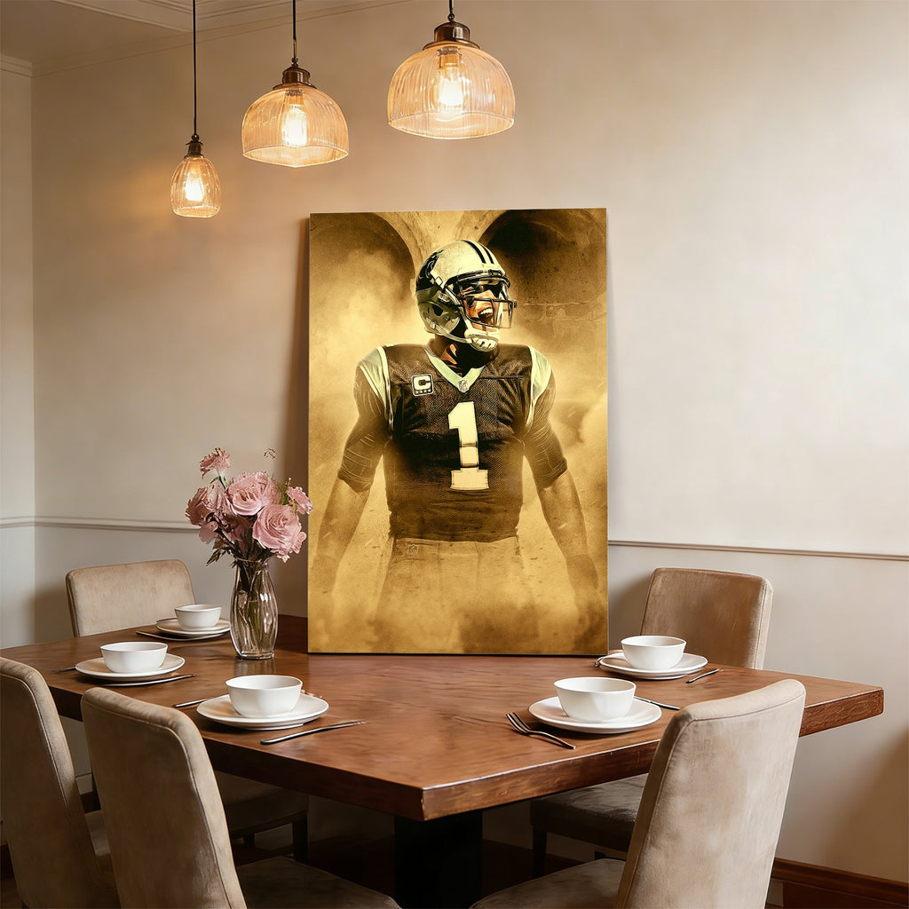 Cam Newton Art Sports Decorative Poster School Dormitory 9 Canvas Wall Art Poster Decor Gift