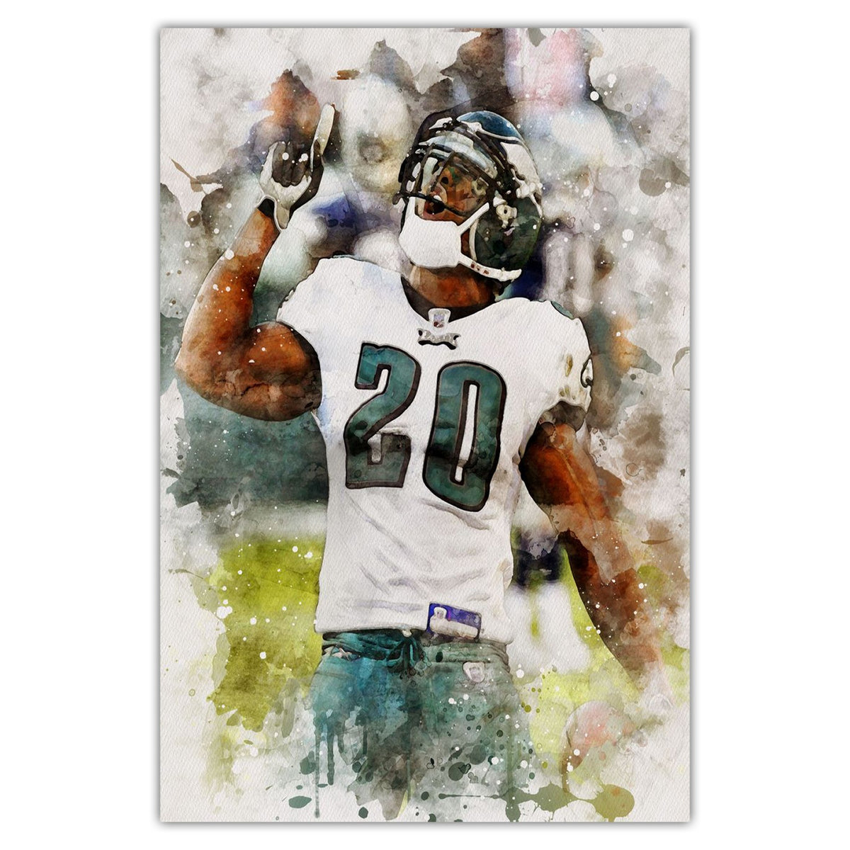 Brian Dawkins Art Poster 9 Canvas Wall Art Poster Decor Gift