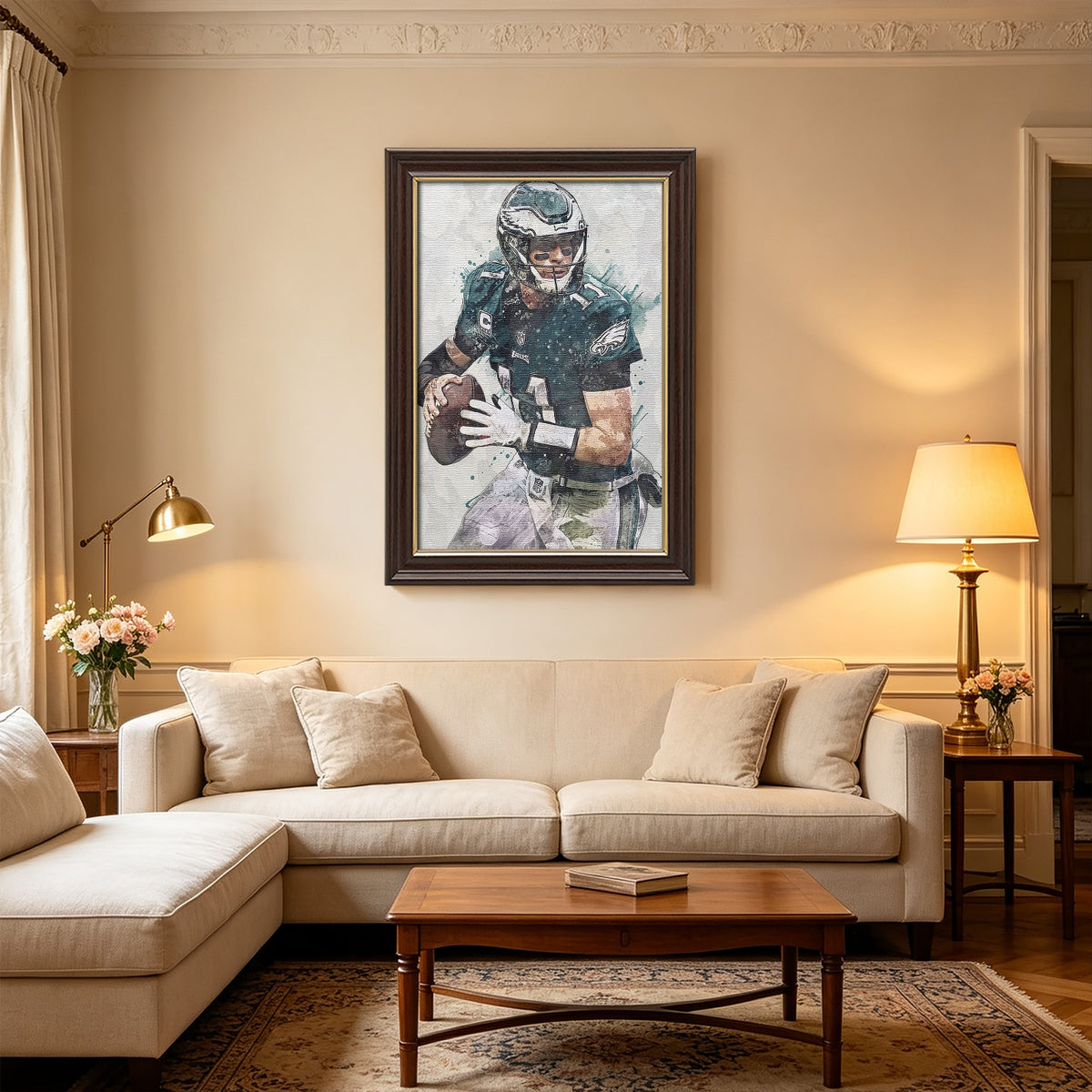 Carson Wentz Celebrity Sports Art Poster School Dining Room Decoration 8 Canvas Wall Art Poster Decor Gift