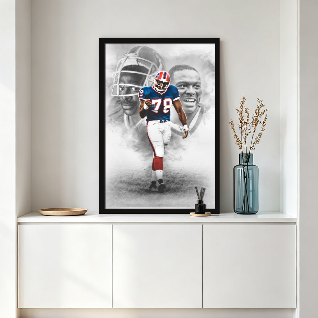 Bruce Smith Celebrity Sports Art Poster School Dining Room Decoration 0 Canvas Wall Art Poster Decor Gift