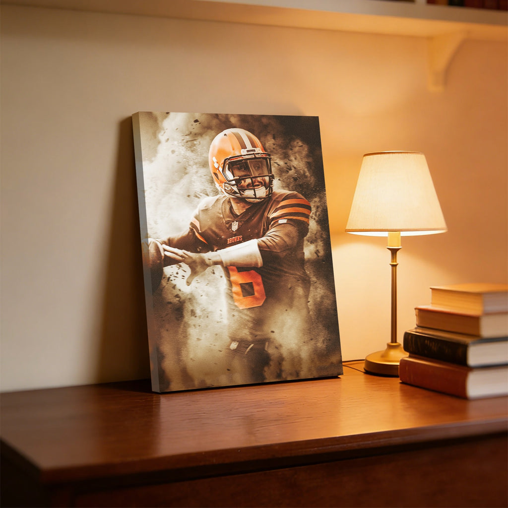 Baker Mayfield Art Sports Decorative Poster School Dormitory 3 Canvas Wall Art Poster Decor Gift