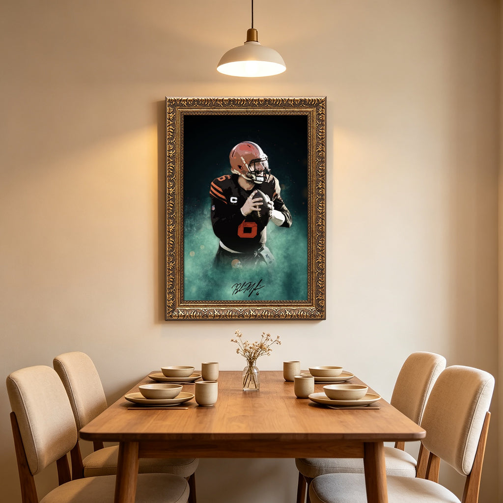 Baker Mayfield Celebrity Sports Art Poster School Dining Room Decoration 11 Canvas Wall Art Poster Decor Gift