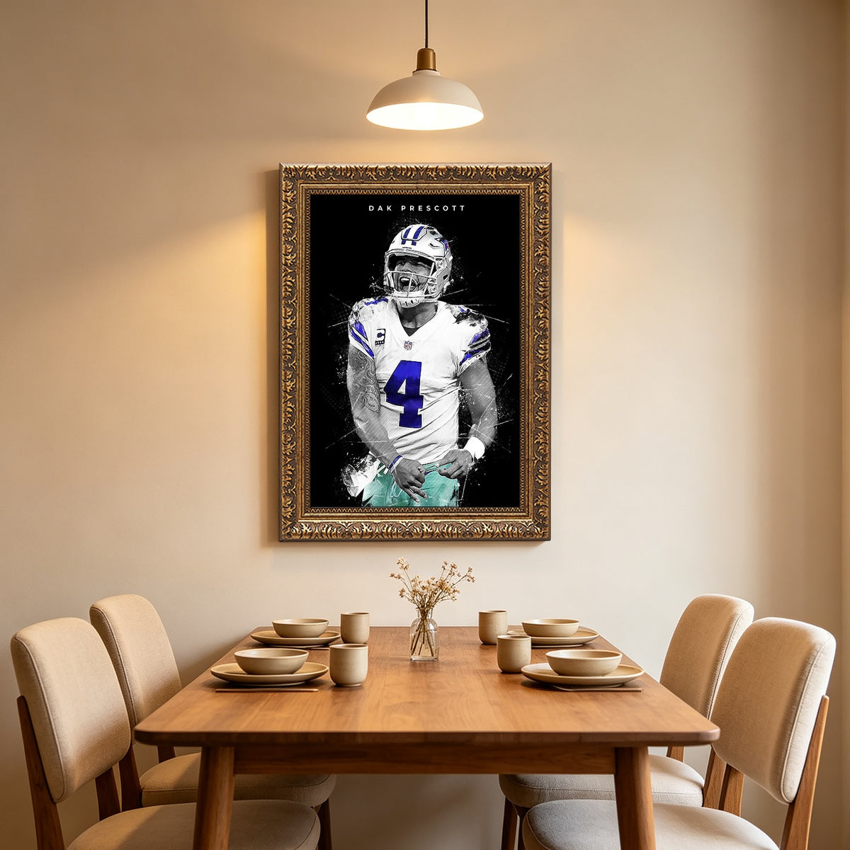 Dak Prescott Art Poster 1 Canvas Wall Art Poster Decor Gift