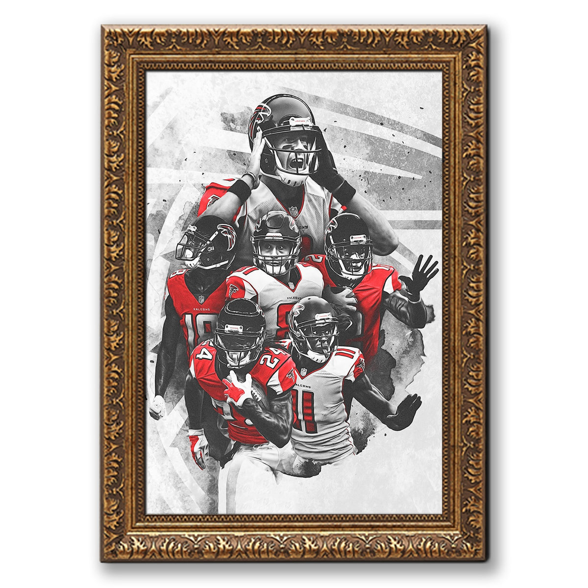 Calvin Ridley Austin Hooper Mohamed Sanu Sr Matt Ryan Celebrity Sports Art Poster School Dining Room Decoration 2 Canvas Wall Art Poster Decor Gift