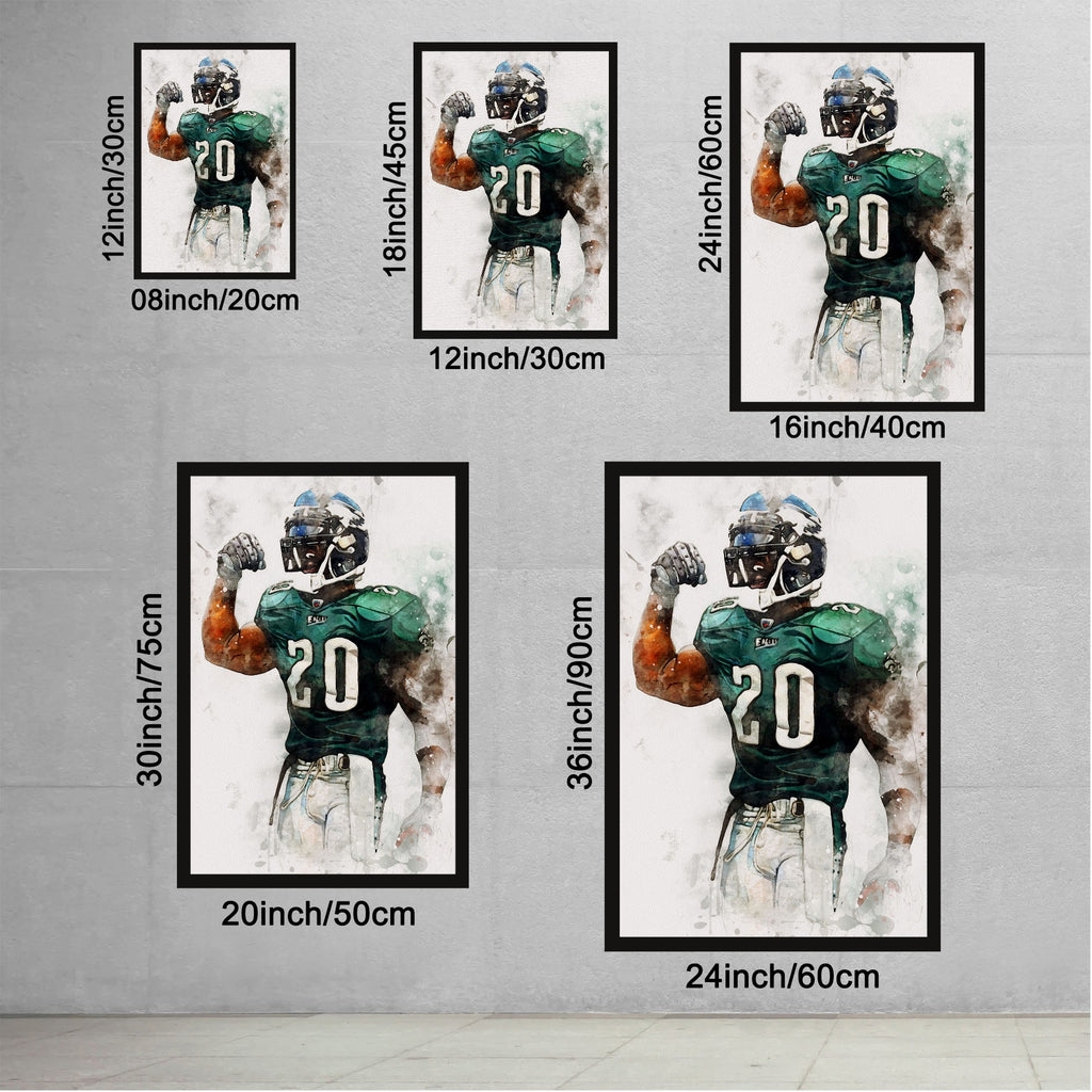Brian Dawkins Art Poster 3 Canvas Wall Art Poster Decor Gift