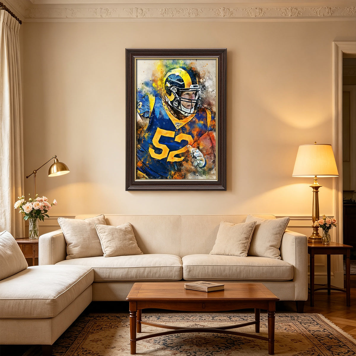Clay Matthews Celebrity Sports Art Poster School Dining Room Decoration 1 Canvas Wall Art Poster Decor Gift