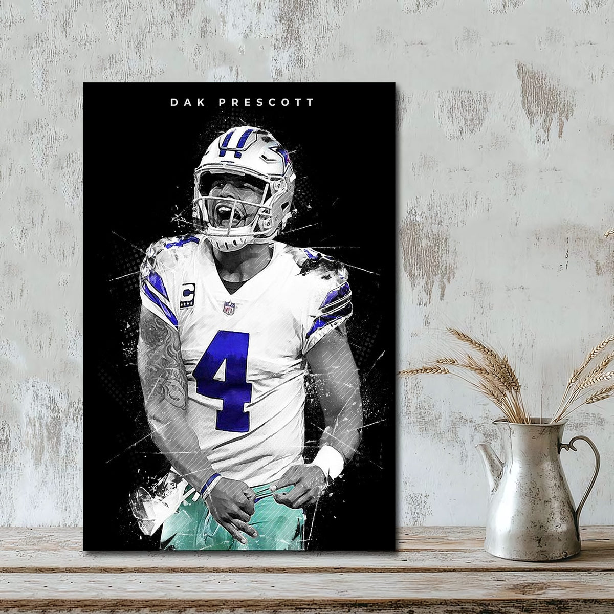 Dak Prescott Art Poster 1 Canvas Wall Art Poster Decor Gift