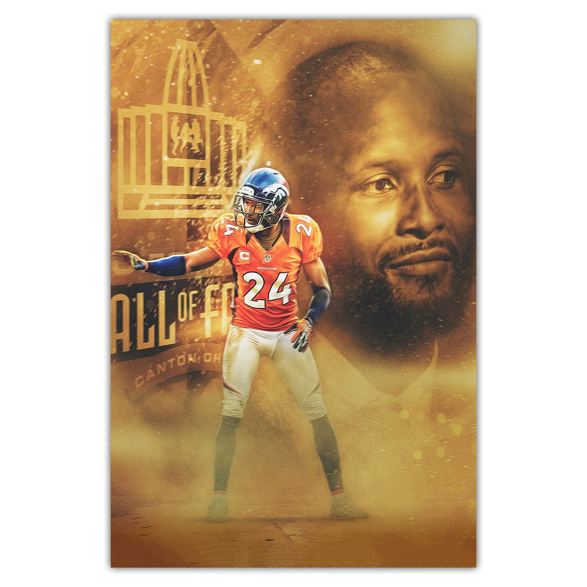Champ Bailey Art Sports Decorative Poster School Dormitory 4 Canvas Wall Art Poster Decor Gift
